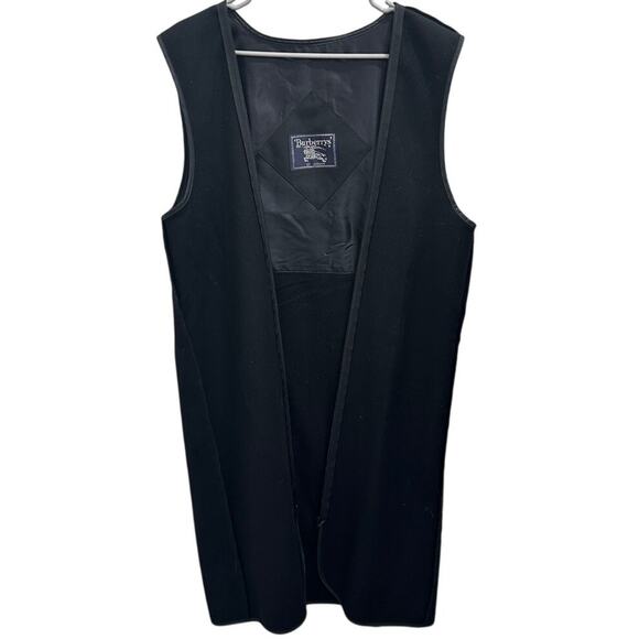 VTG Burberrys' of London Wool & Camel Hair Black Trench Liner Heritage Preppy - Picture 2 of 10